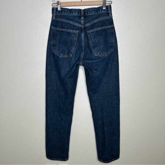 Agolde 90's Pinch Waist High Rise Straight Jeans in Pendulum 25 - Picture 9 of 14